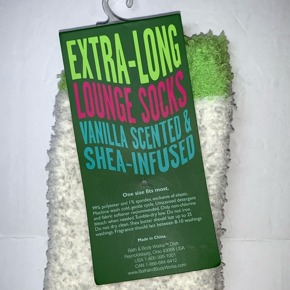 NWT Vanilla Scented Shea Infused Bath & Body Works Extra-Long Lounge Socks - Picture 2 of 12